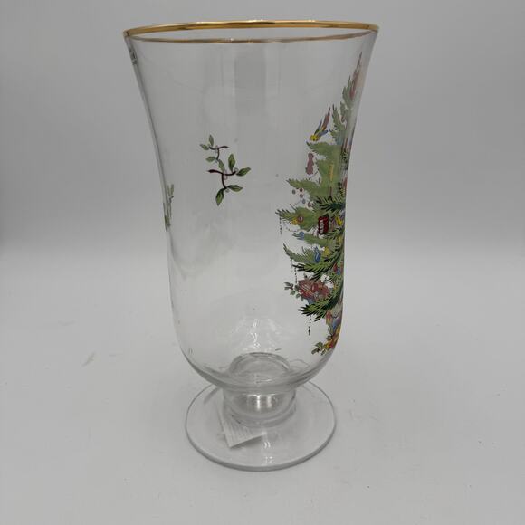 Spode Christmas Tree 9" Pedestal Hurricane NWT - Picture 6 of 9